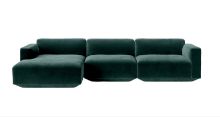 Bild von &Tradition Develius 3 Pers. Sofa mit niedriger Armlehne und nach links gerichtetem Chaiselong L: 309 cm – Ritz 6726 Dunkelgrün