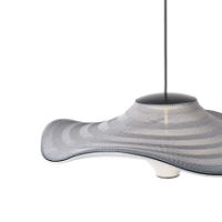 Bild von Handgefertigte fliegende Lampe Ø: 58 cm – Haze Blue