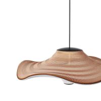 Bild von Von Hand gefertigte fliegende Lampe Ø: 58 cm - Helles Teracotta