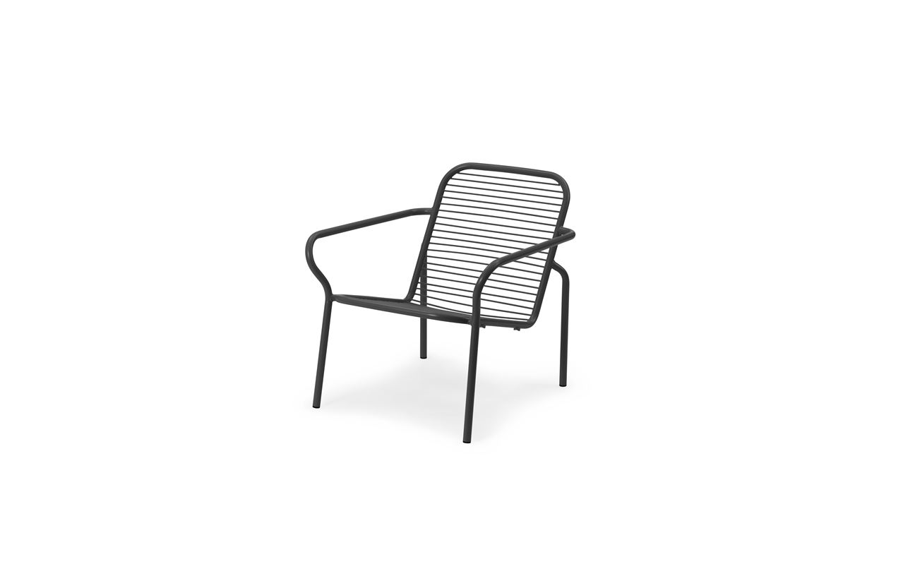 Bild von Normann Copenhagen Outdoor Vig Sessel SH: 41 cm - Schwarz
