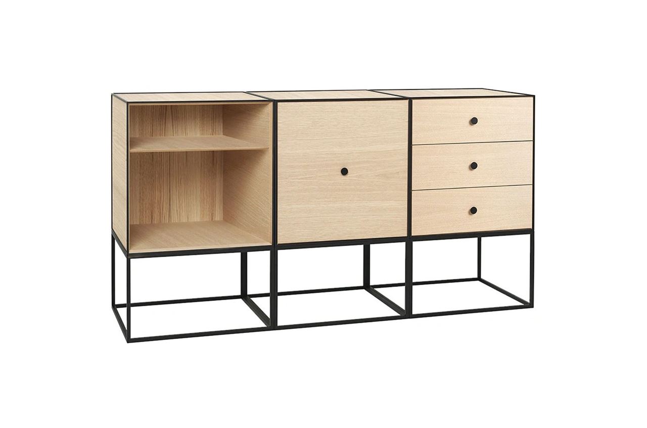 Bild von Audo Copenhagen Frame Beistelltisch Trio 49 147x42 cm - Eiche