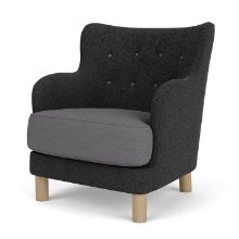 Bild von Audo Copenhagen Constance Lounge Chair SH: 43,6 cm – Eiche/Hallingdal