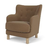 Bild von Audo Copenhagen Constance Lounge Chair SH: 43,6 cm – Eiche/Grand Mohair 1103