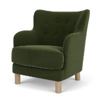 Bild von Audo Copenhagen Constance Lounge Chair SH: 43,6 cm – Eiche/Grand Mohair 8205