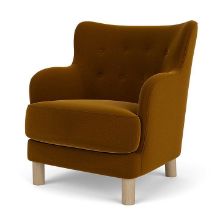 Bild von Audo Copenhagen Constance Lounge Chair SH: 43,6 cm – Eiche/Grand Mohair 2600