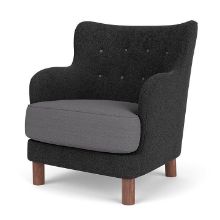 Bild von Audo Copenhagen Constance Lounge Chair SH: 43,6 cm – Walnuss/Hallingdal 65 173