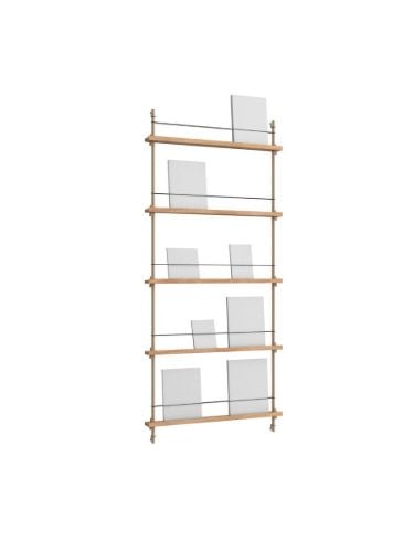 Moebe Zeitschriftenregal 188 x 85 cm – Eiche/Warmgrau
