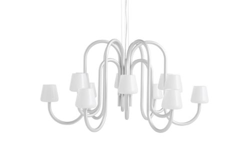 HAY Apollo Candelier Ø: 106,5 cm - White Opal Glass