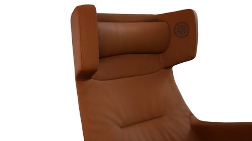 Conform MyPlace Sessel mit Sound SH: 42 cm - Leder/Cognac