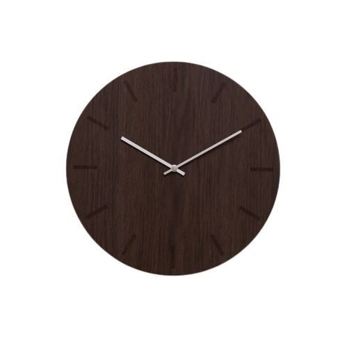 Hemverk Vægur Ø: 28 cm – Dark Oak/Silver