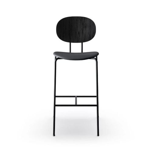 Sibast Furniture Piet Hein Bar Chair  Black - Black Oak/Dunes Anthrazite