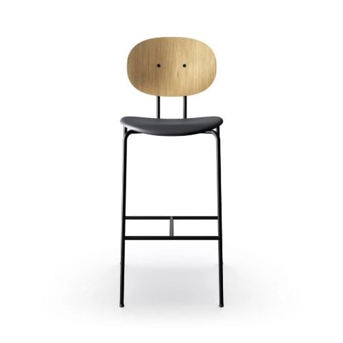 Sibast Furniture Piet Hein Bar Chair  Black - Oiled Oak/Solid Black