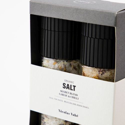 Nicolas Vahé Organic Secret Blend & Salt m. Geschenkbox mit Knoblauch und Chili OUTLET