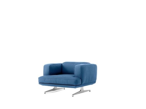 &Tradition Inland AV21 1-Seater Lounge Chair H: 67 cm - Vidar 733/Polished Aluminium