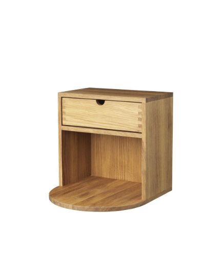 FDB Furniture B99 Radius Wandschrank H: 35 cm – Massive Eiche