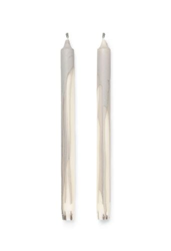 Ferm Living Dryp Candles Set of 2 H: 30 cm - Warm Grey