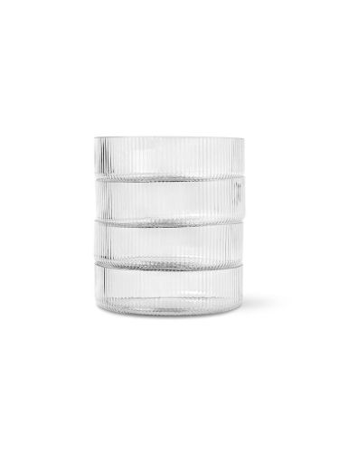 Ferm Living Ripple Servierschüsseln 4er-Set Ø: 12,2 cm – Klarglas

