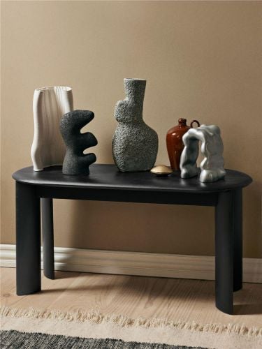 Ferm Living Bevel Bench B: 90 cm – Schwarz geölte Buche