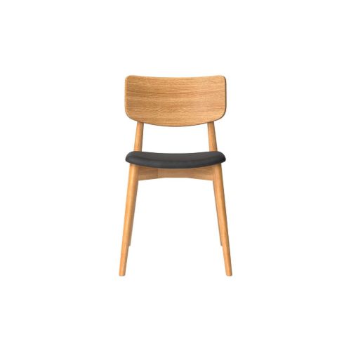 Bruunmunch Chiara Chair - Massiv Eg/Sort Anilin Læder