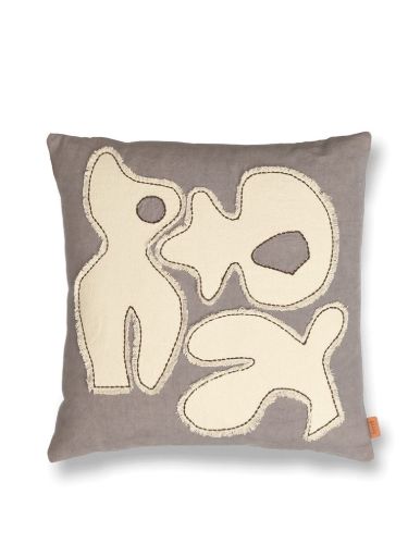 Ferm Living Figure Cushion 50x50 cm - Grey Blue/Off-White  OUTLET