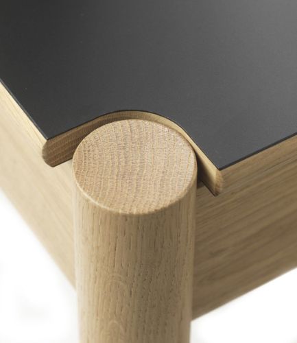FDB Møbler C44 Esstisch M. Reversible Tischplatte 80x80 cm - Beige/Schwarzes Laminat