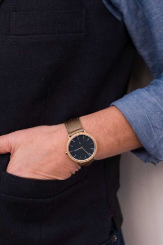 Hemverk-Armbanduhr Ø: 40 mm – Graham Fair Smokey Blue/Taupe Nylon