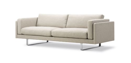 Erik Jørgensen EJ 280 2 Pers. Sofa 100 L: 240 cm - Njord Beige/Gebürstetes Chrom
