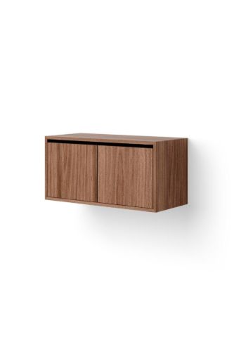 New Works Cabinet Low w. Doors 38,4x79 cm - Walnut