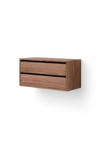 New Works Cabinet Low w. Drawers 38,4x79 cm - Walnut