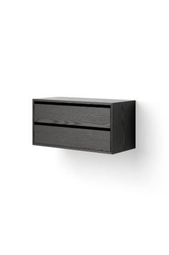 New Works Cabinet Low w. Drawers 38,4x79 cm - Black Ash