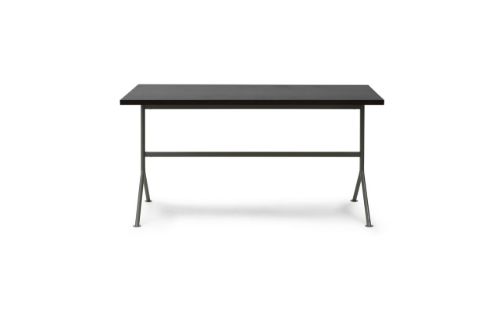 Normann Copenhagen Kip Skrivebord 150x80 cm - Gråt Stål/Mørkebrun Fyrretræ