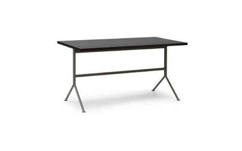 Normann Copenhagen Kip Schreibtisch 150x80 cm - Grauer Stahl/Dunkelbraune Kiefer