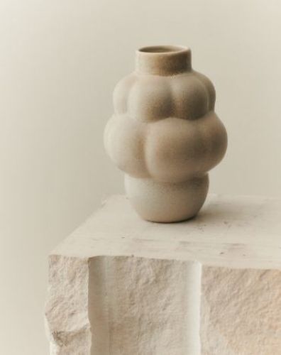 Louise Roe Ballonvase #04 Petit H: 18 cm - Vintage Glasur