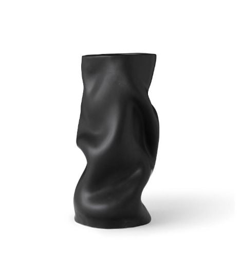 Audo Copenhagen Collapse Vase H: 30 cm - Schwarz