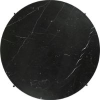 Bild von GUBI TS Couchtisch Ø: 80 cm – Polierter Stahl/Schwarzer Marquina-Marmor