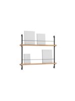 Bild von Moebe Magazine Shelving 73x85 cm - Oak/Black