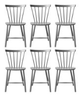 Bild von FDB Furniture J46 Poul M. Volther Stuhl SH: 45 cm 6er-Set – Grau