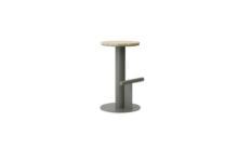 Bild von Normann Copenhagen Pole Barhocker H: 65 cm – Grauer Stahl/Kiefer