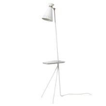 Bild von Warm Nordic Cone Stehlampe mit Tisch H: 144 cm – Klarweiß/Marmor