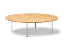 Bild von Fredericia Furniture Wegner Ox Tisch Ø: 120 cm H: 35 cm – Stahl/geölte Eiche