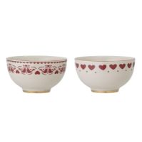 Bild von Bloomingville Jolly Bowl Ø: 14 cm 2er-Set - Rot/Steinzeug OUTLET