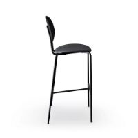 Bild von Sibast Furniture Piet Hein Barstuhl SH: 75 cm Schwarz – Eiche Schwarz/Dünen Anthrazit