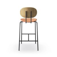 Bild von Sibast Furniture Piet Hein Barstuhl SH: 75 cm Schwarz – Eiche geölt/Seide Cognac