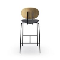 Bild von Sibast Furniture Piet Hein Barstuhl SH: 75 cm Schwarz – Eiche geölt/Massivschwarz