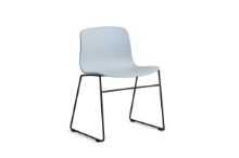 Bild von HAY AAC 08 About A Chair SH: 46 cm – Schwarz pulverbeschichteter Stahl/Schieferblau