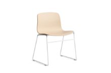 Bild von HAY AAC 08 About A Chair SH: 46 cm – Weiß pulverbeschichteter Stahl/Blasser Pfirsich