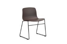 Bild von HAY AAC 08 About A Chair SH: 46 cm – Schwarz pulverbeschichteter Stahl/Rosine