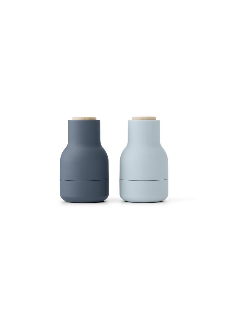 Bild von Audo Copenhagen Bottle Grinder Small 2er-Pack H: 11,5 cm – Blau/Buche
