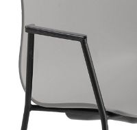 Bild von HAY AAC 18 About A Chair SH: 46 cm – Schwarz pulverbeschichteter Stahl/Betongrau