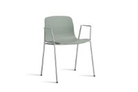 Bild von HAY AAC 18 About A Chair SH: 46 cm – Verchromter Stahl/Staubgrün